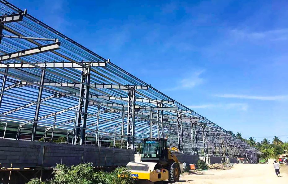 外貿(mào)大型鋼結構倉庫工程案例